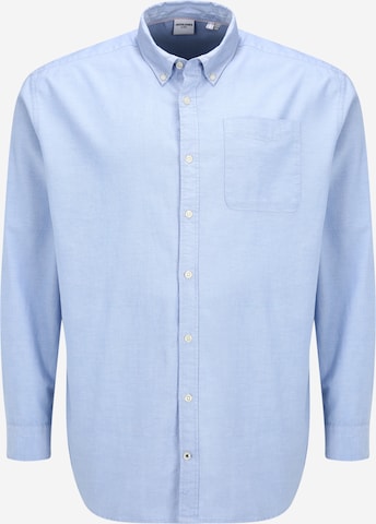 Jack & Jones Plus Regular fit Button Up Shirt 'Oxford' in Blue: front