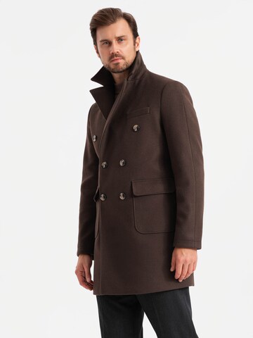 Ombre Winter Coat in Brown: front