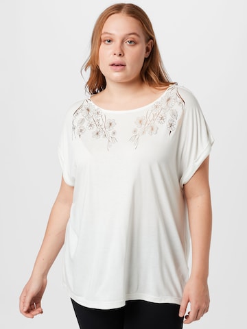 T-shirt 'Camille' ABOUT YOU Curvy en blanc : devant