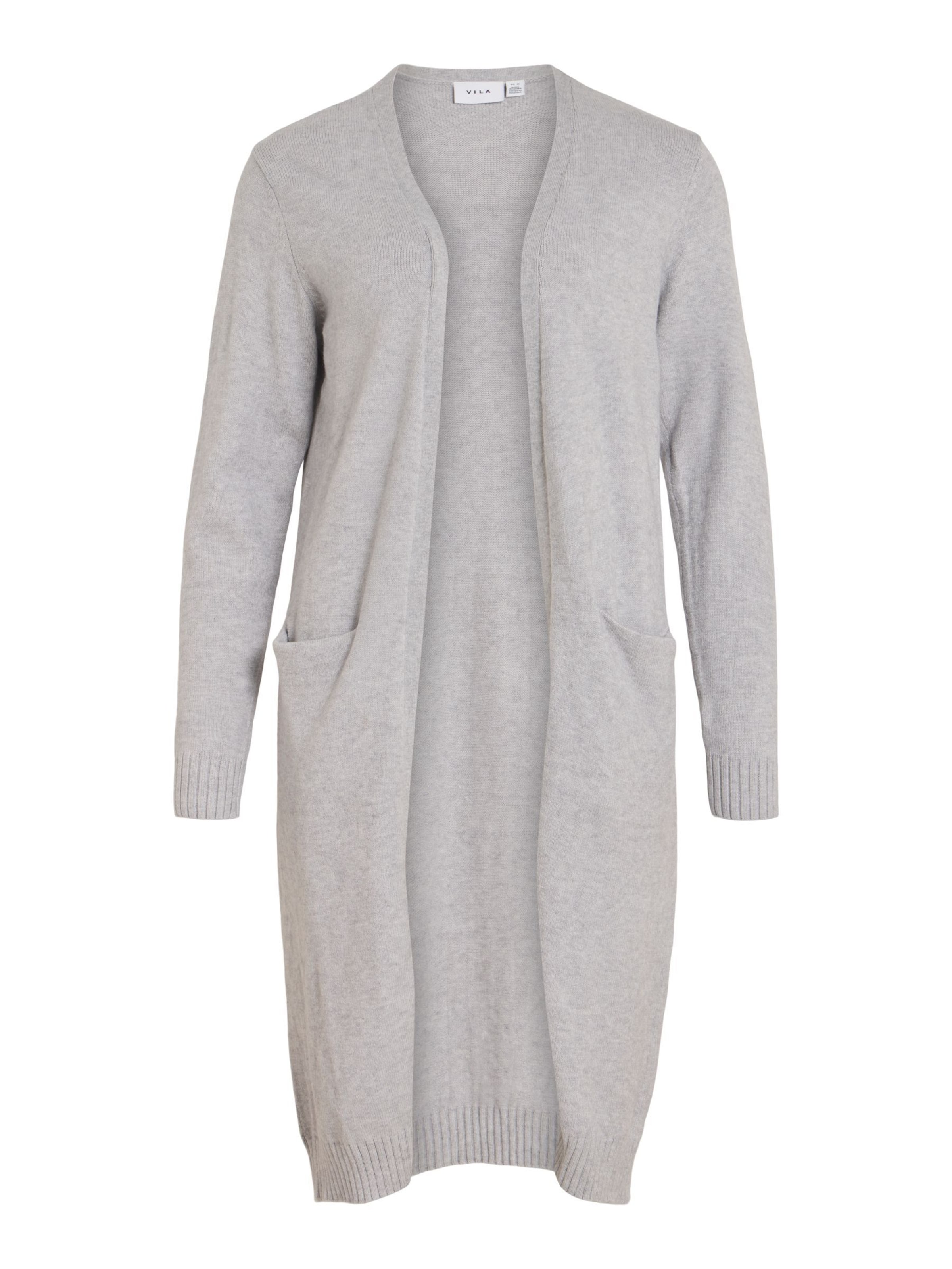 Cardigan 'VIRil' VILA en gris : devant