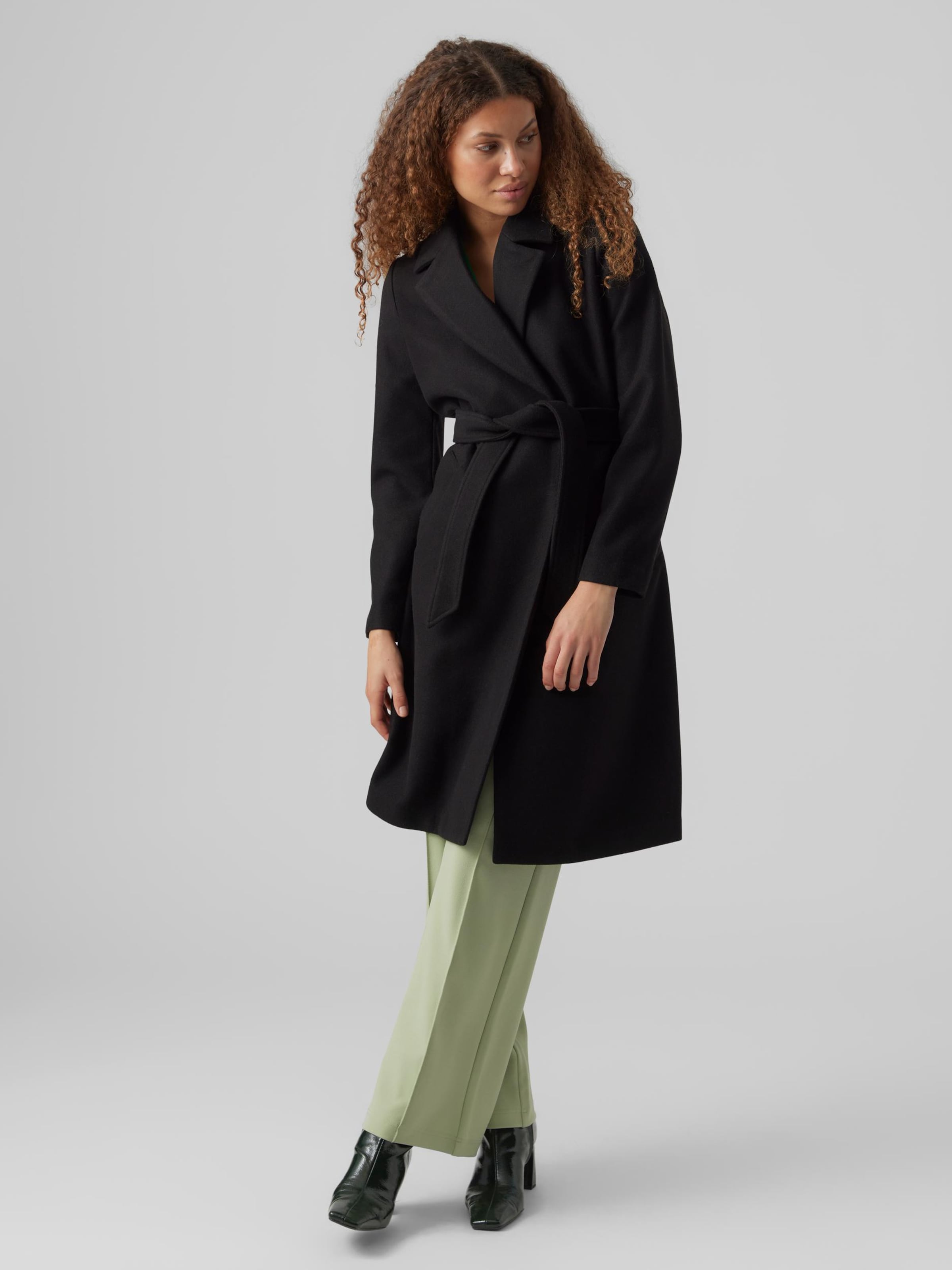 Vero moda black coat cheap