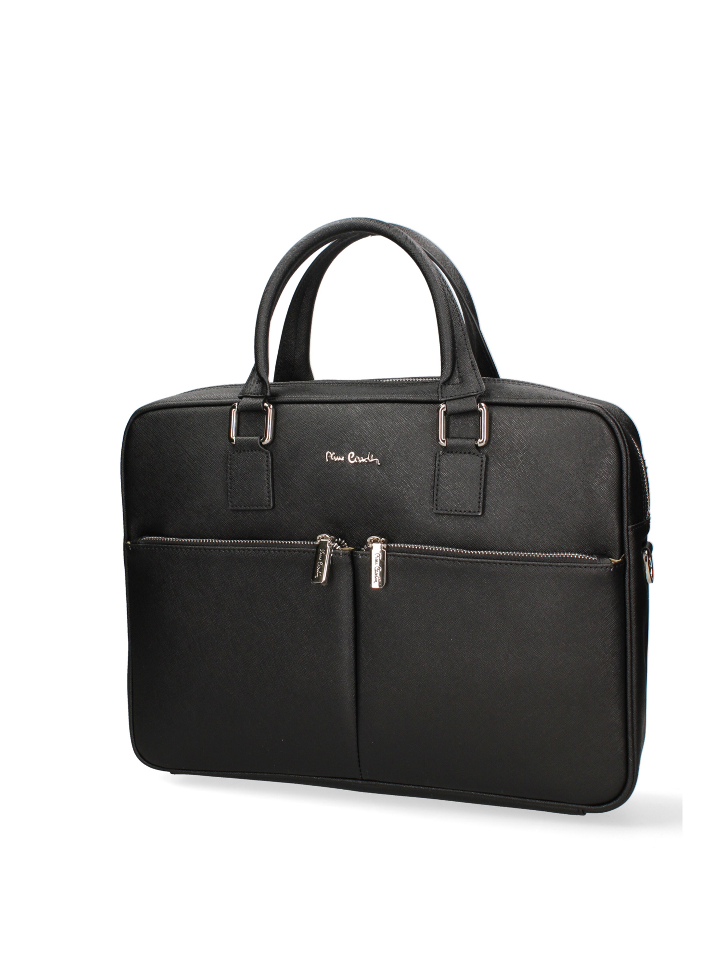 Valigetta ventiquattrore 'Borsa da Lavoro Pierre Cardin Vera Pelle con Zip' di PIERRE CARDIN in nero
