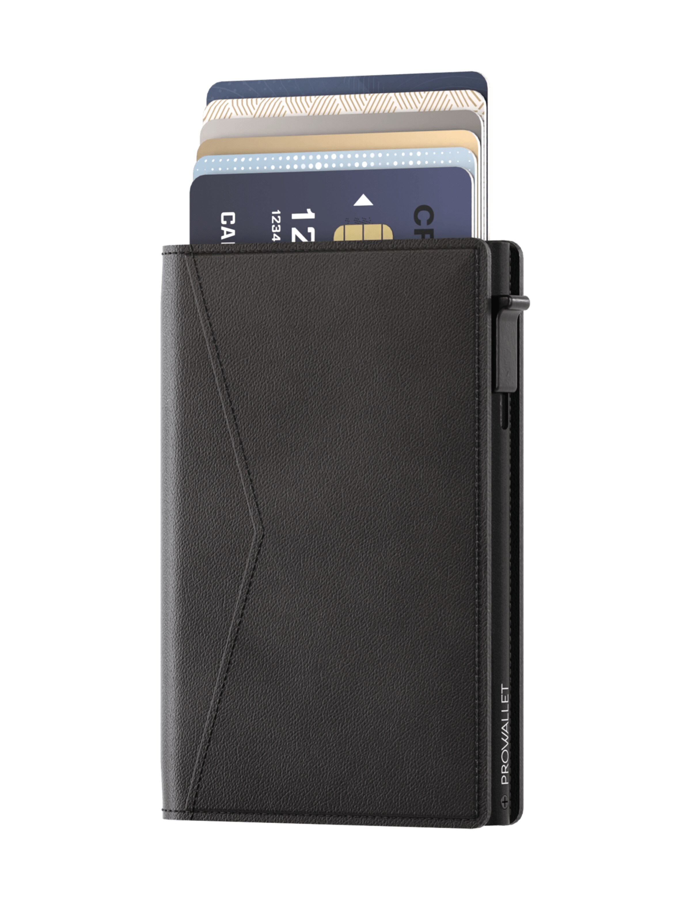 Prowallet Wallet 'Pasjeshouder Slim' in Black: front