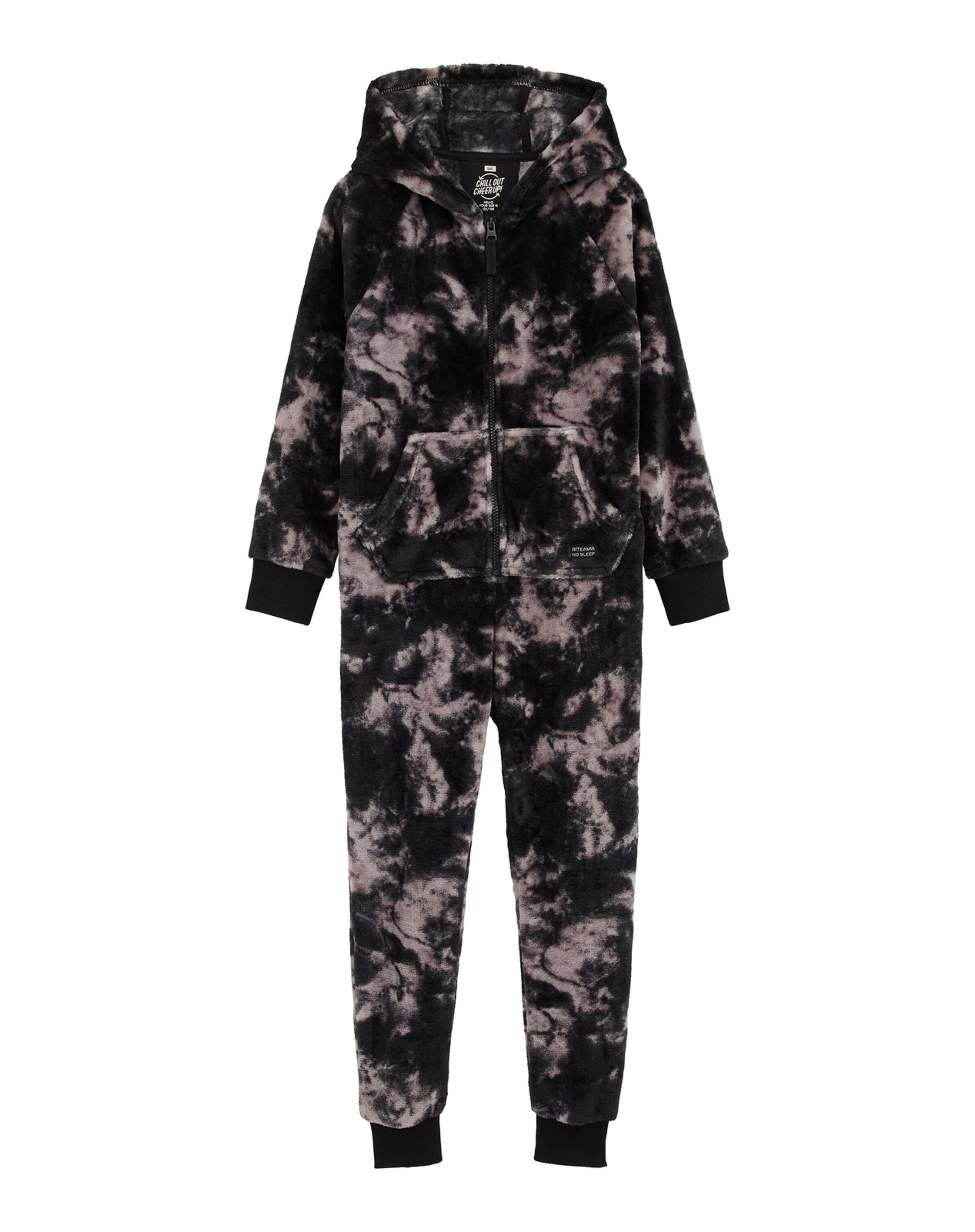 WE Fashion Πιτζάμα σε μαύρο: μπροστά