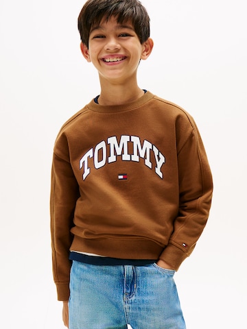 TOMMY HILFIGER Sweater 'Varsity' in Brown