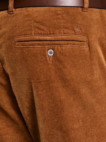 BIG STAR Regular Chino trousers 'TREVIS' in Brown
