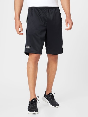 Nike SportswearLoosefit Hlače 'REPEAT' - crna boja: prednji dio