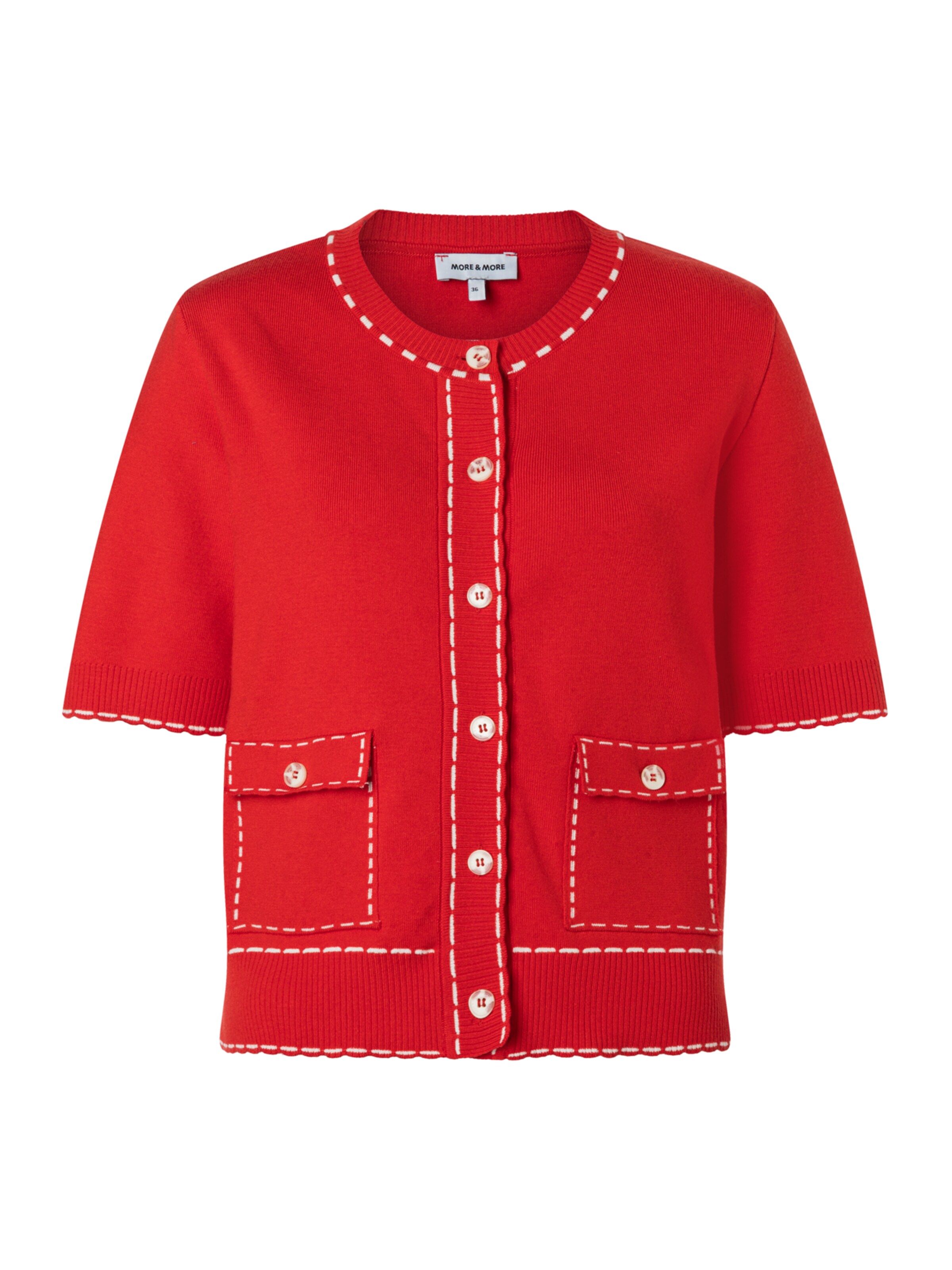 MORE & MORE Strickjacke in Rot: Vorderseite