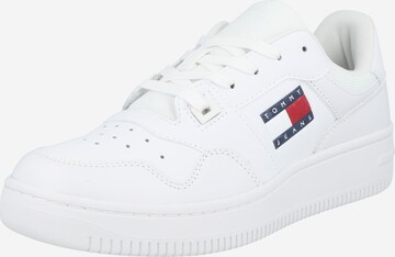 Tommy Jeans Sneaker low 'Retro Basket Ess Meg 3A3' i hvid: forside