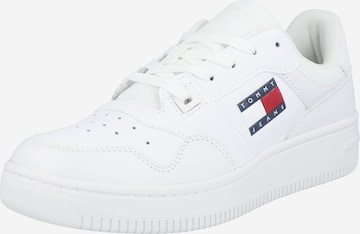 Tommy Jeans Platform trainers 'Retro Basket Ess Meg 3A3' in White: front