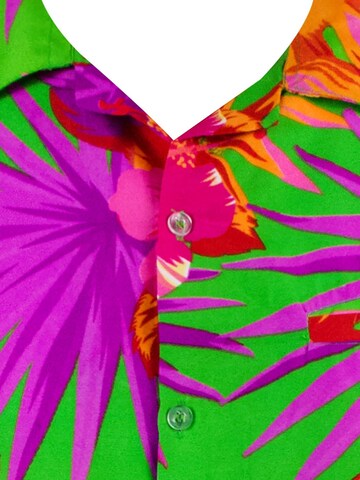 King Kameha Shirt 'Pineapple' in Groen