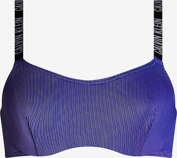 Calvin Klein Swimwear Bralette Bikini Top 'Intense Power' in Blue: front