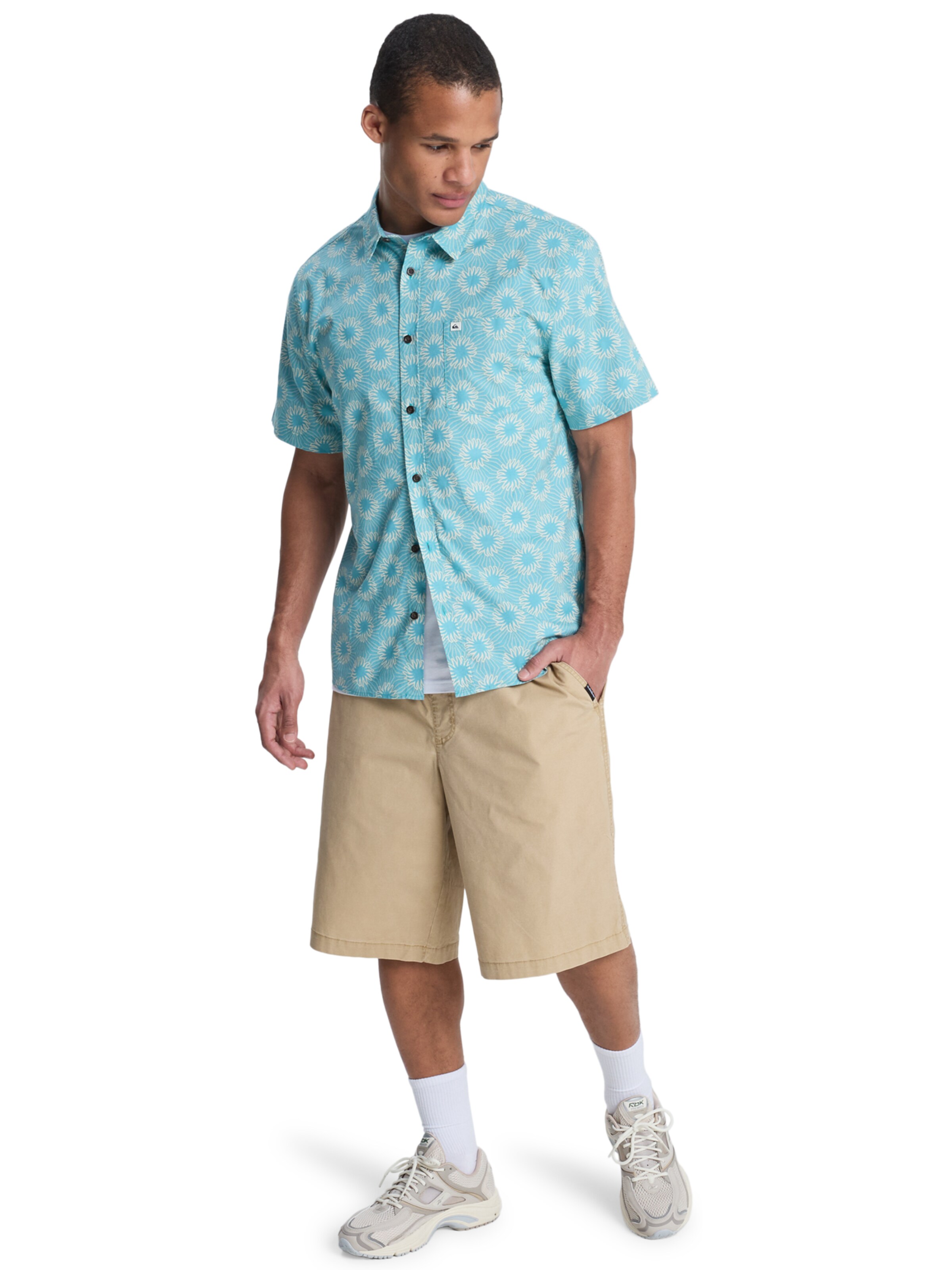 mėlyna QUIKSILVER Standartinis modelis Funkciniai marškiniai 'Apero Classic'