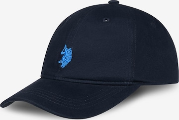 Casquette U.S. POLO ASSN. en bleu : devant