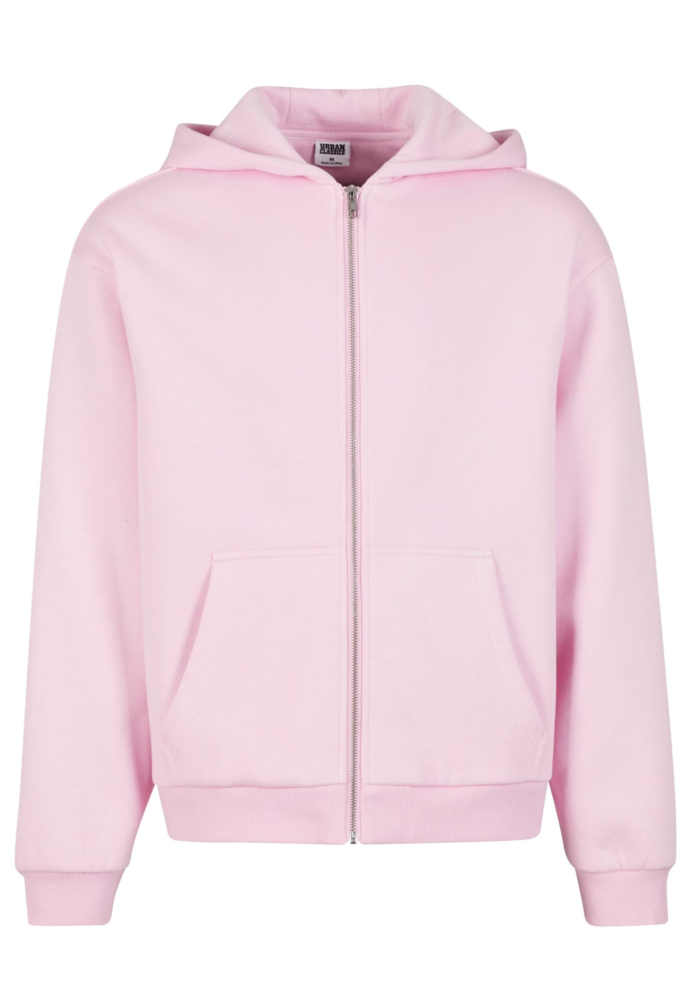 Veste de survêtement Urban Classics en rose : devant