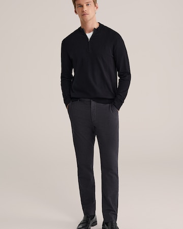 WE Fashion Regularen Chino hlače | modra barva