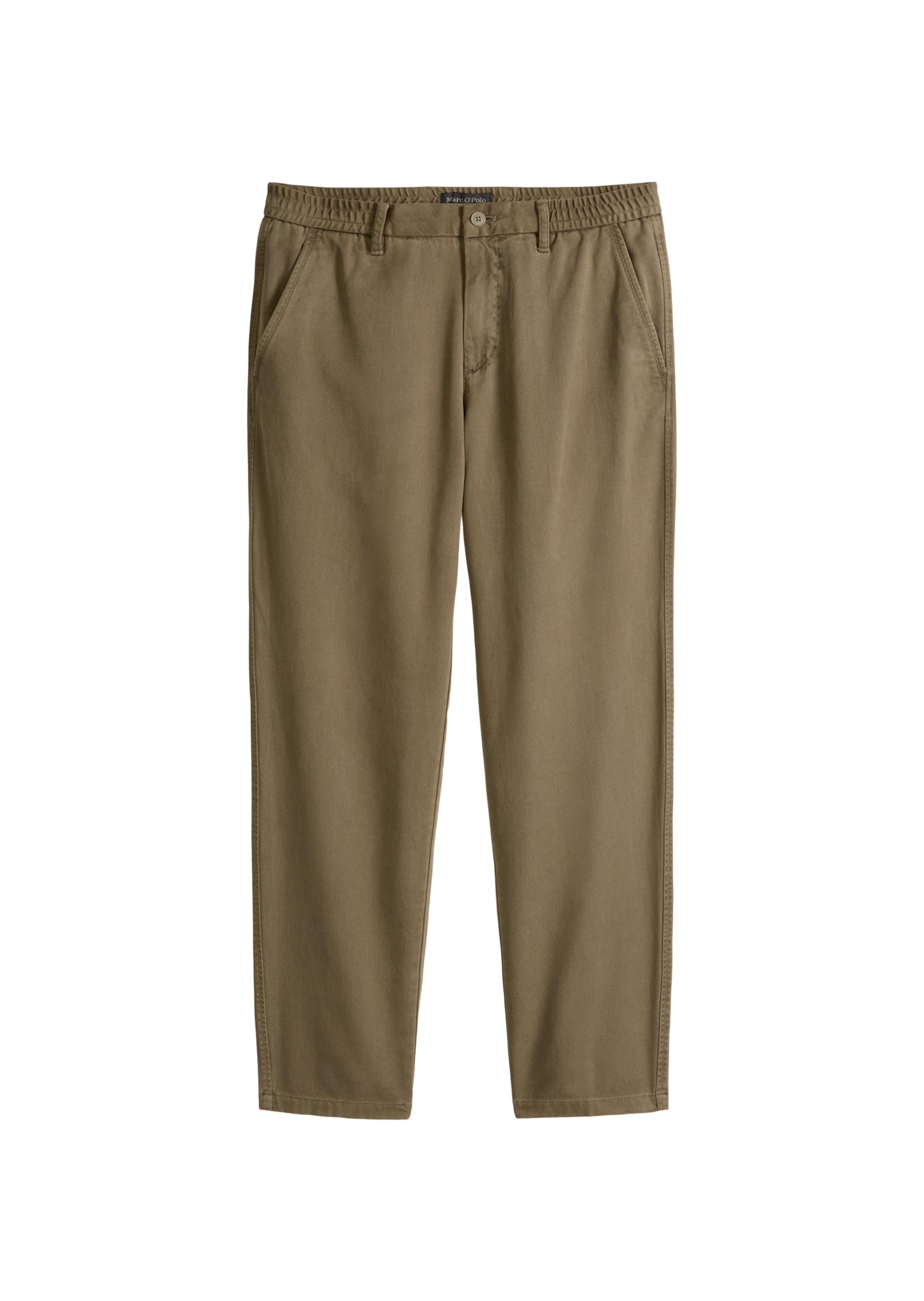 Marc O'Polo Tapered Chino trousers 'Belsbo' in Brown: front