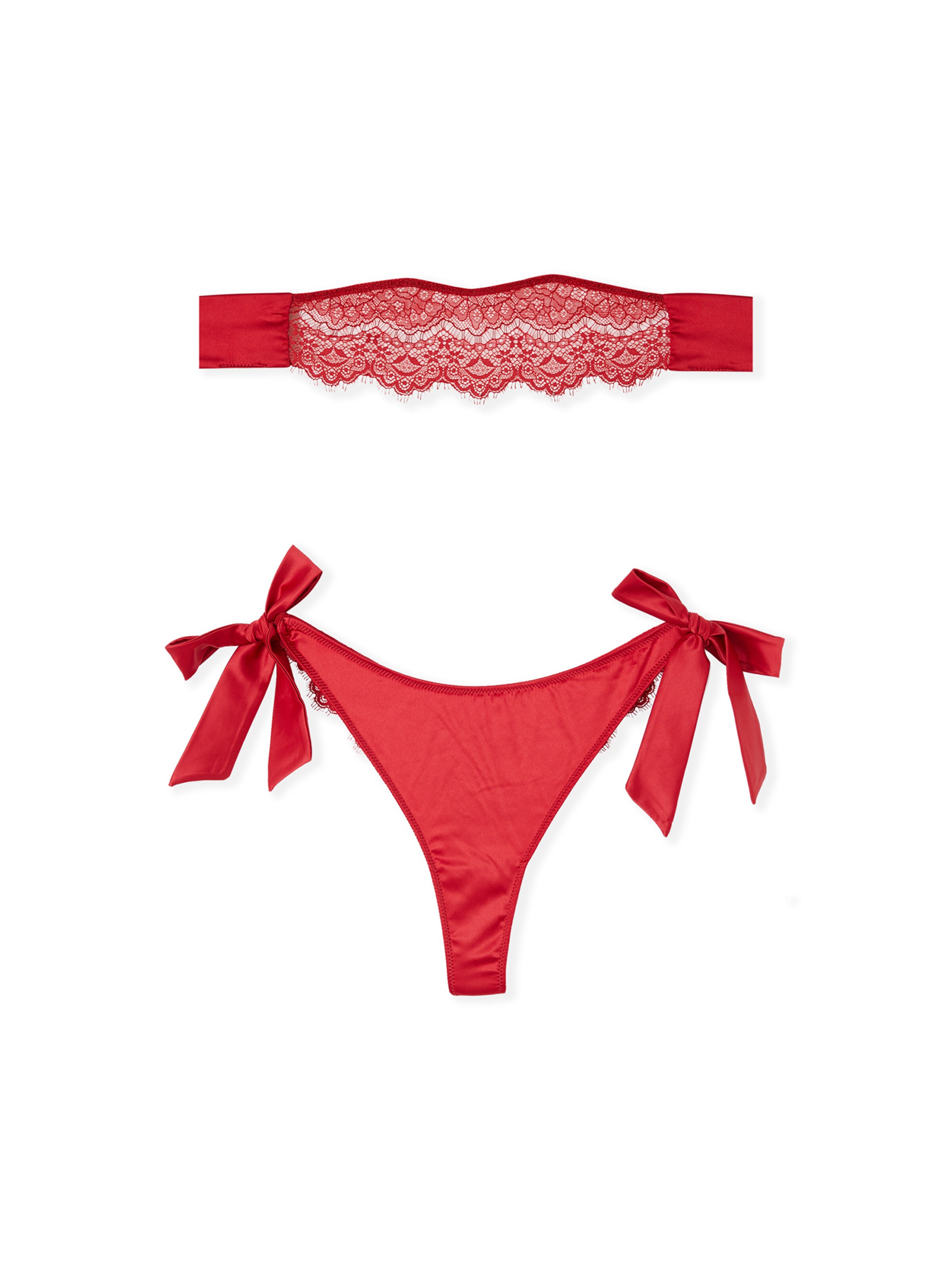 ETAM String 'Flirtini' in Rood: voorkant