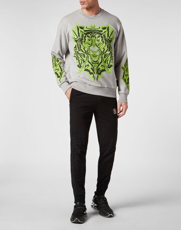 Sweat-shirt 'Thunder Tiger' Plein Sport en gris