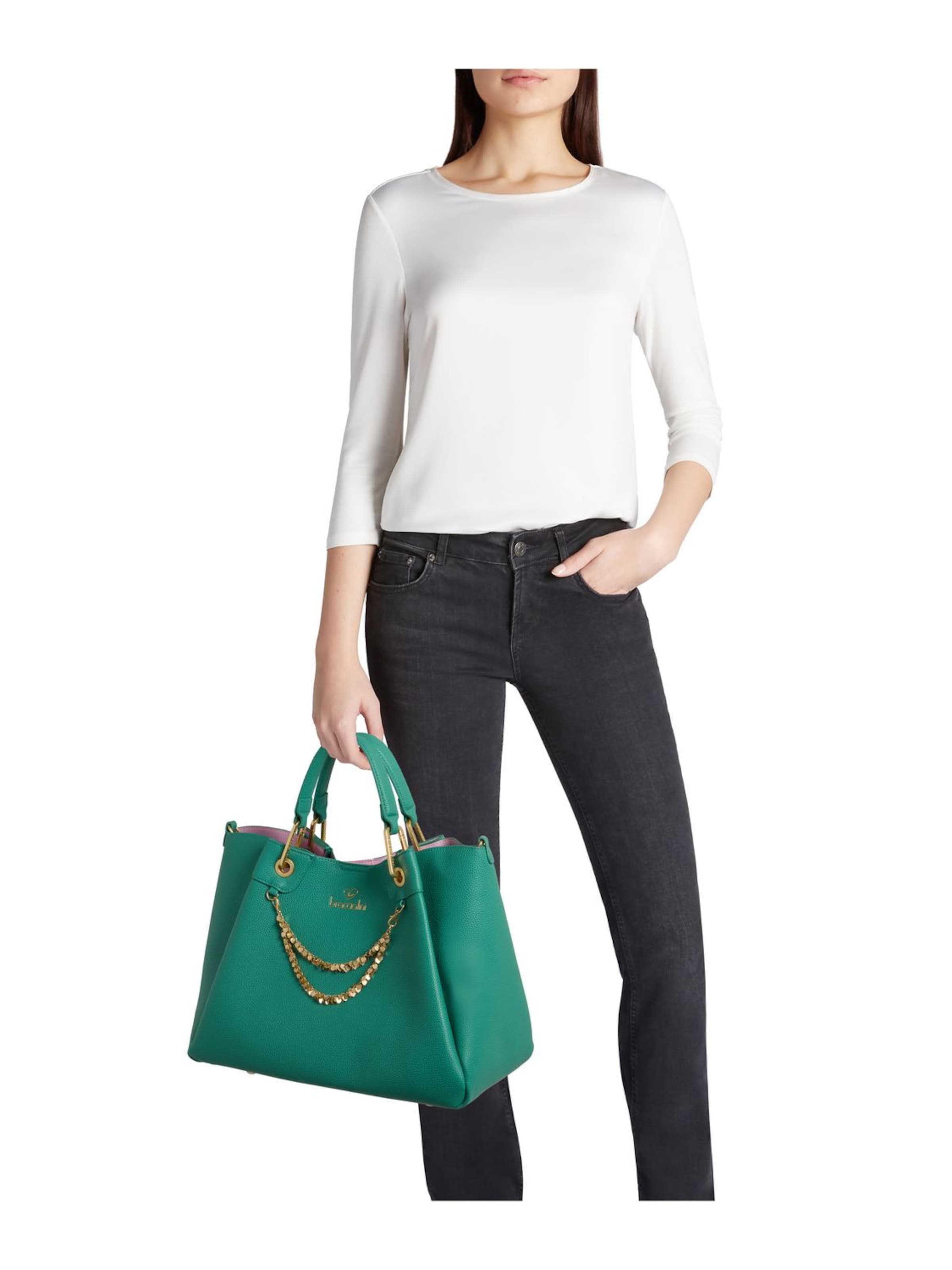 Borsa a mano 'Amy' di Braccialini in verde: frontale