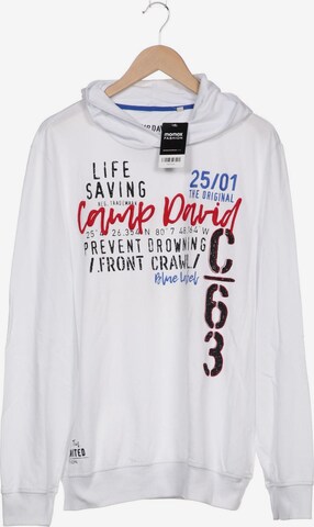 CAMP DAVID Sweatshirt & Zip-Up Hoodie in XL in White: front