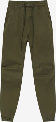 Pull&Bear Tapered Hose in Grün: predná strana