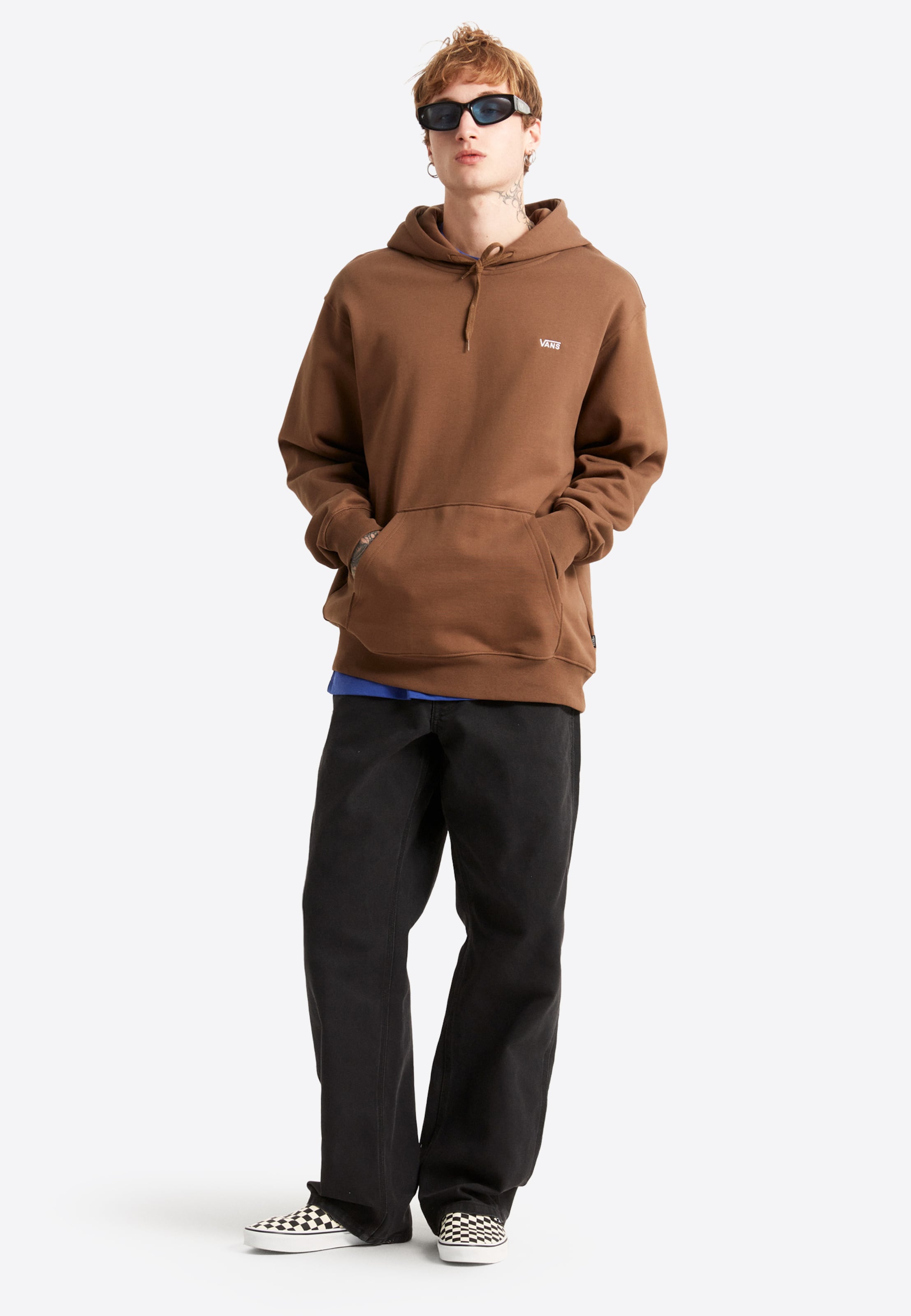 VANS Sweatshirt 'Left Chest Ii' in Chocolate | ABOUT YOU