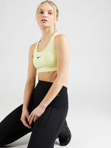 NIKE Bustier Sport-BH 'SWOOSH' in Grün