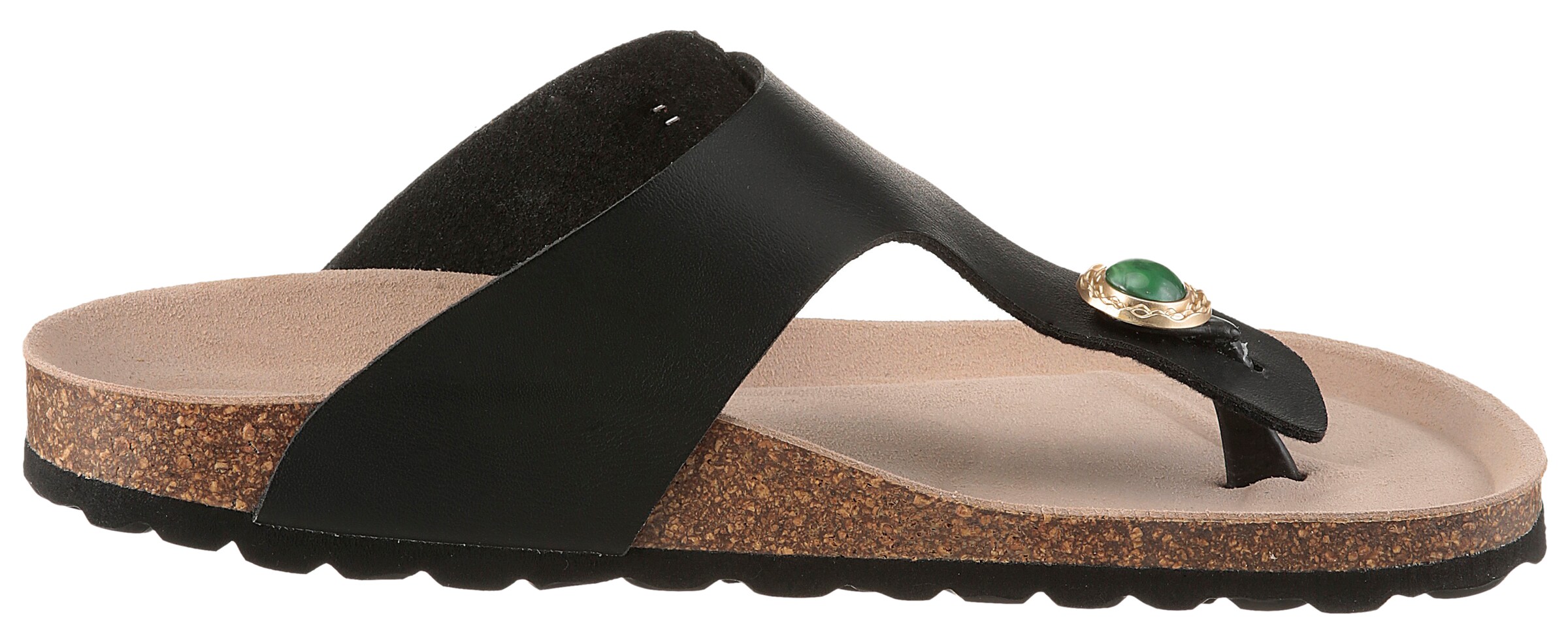 Aniston T-Bar Sandals in Black