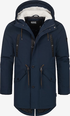 INDICODE JEANS Tussenparka 'Benicio' in Blauw: voorkant