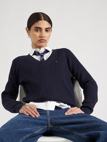 Pull-over TOMMY HILFIGER en bleu : devant