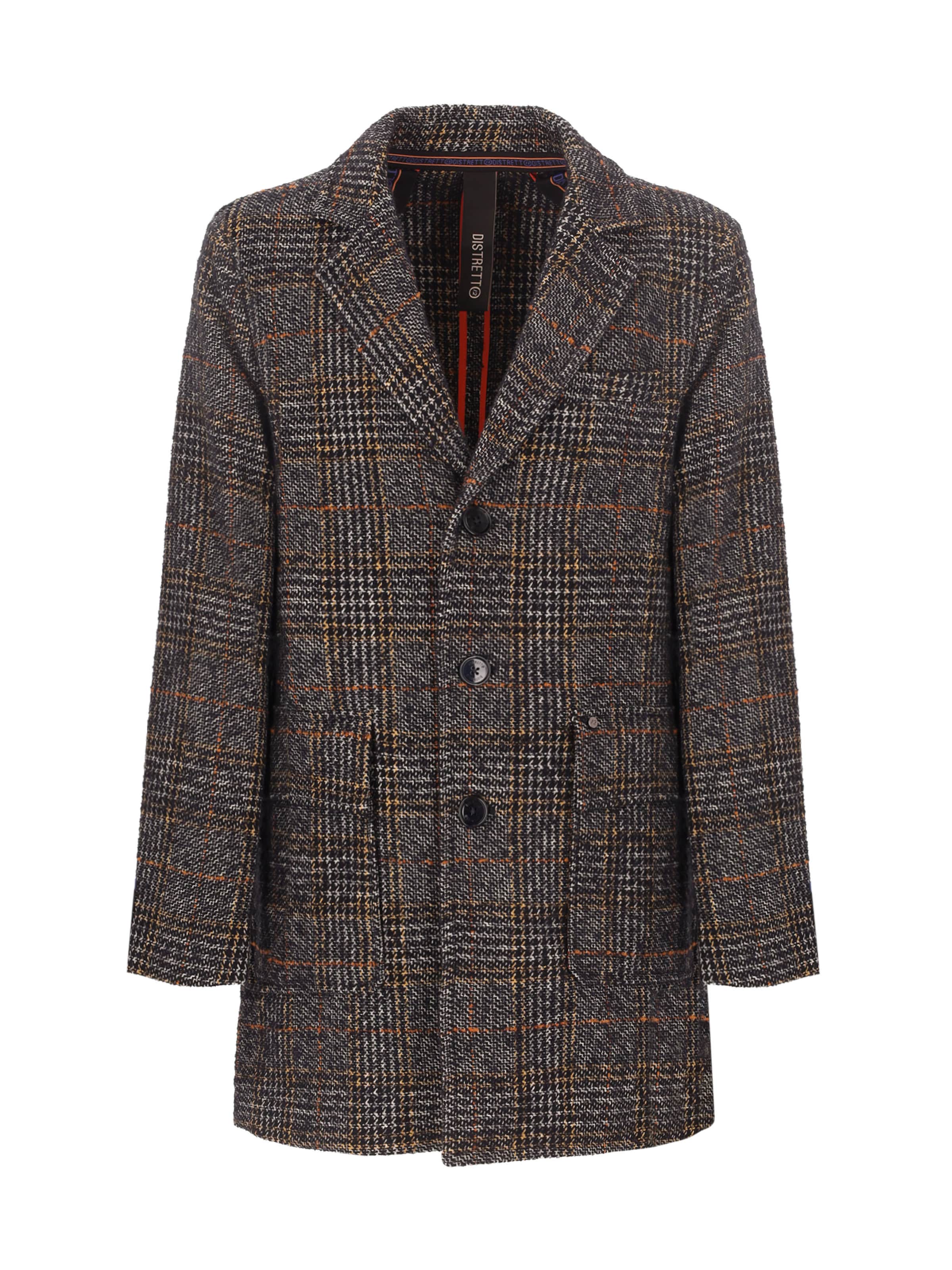 Distretto12 Mantel 'Angol' in nachtblau / hummer / weiß, Produktansicht