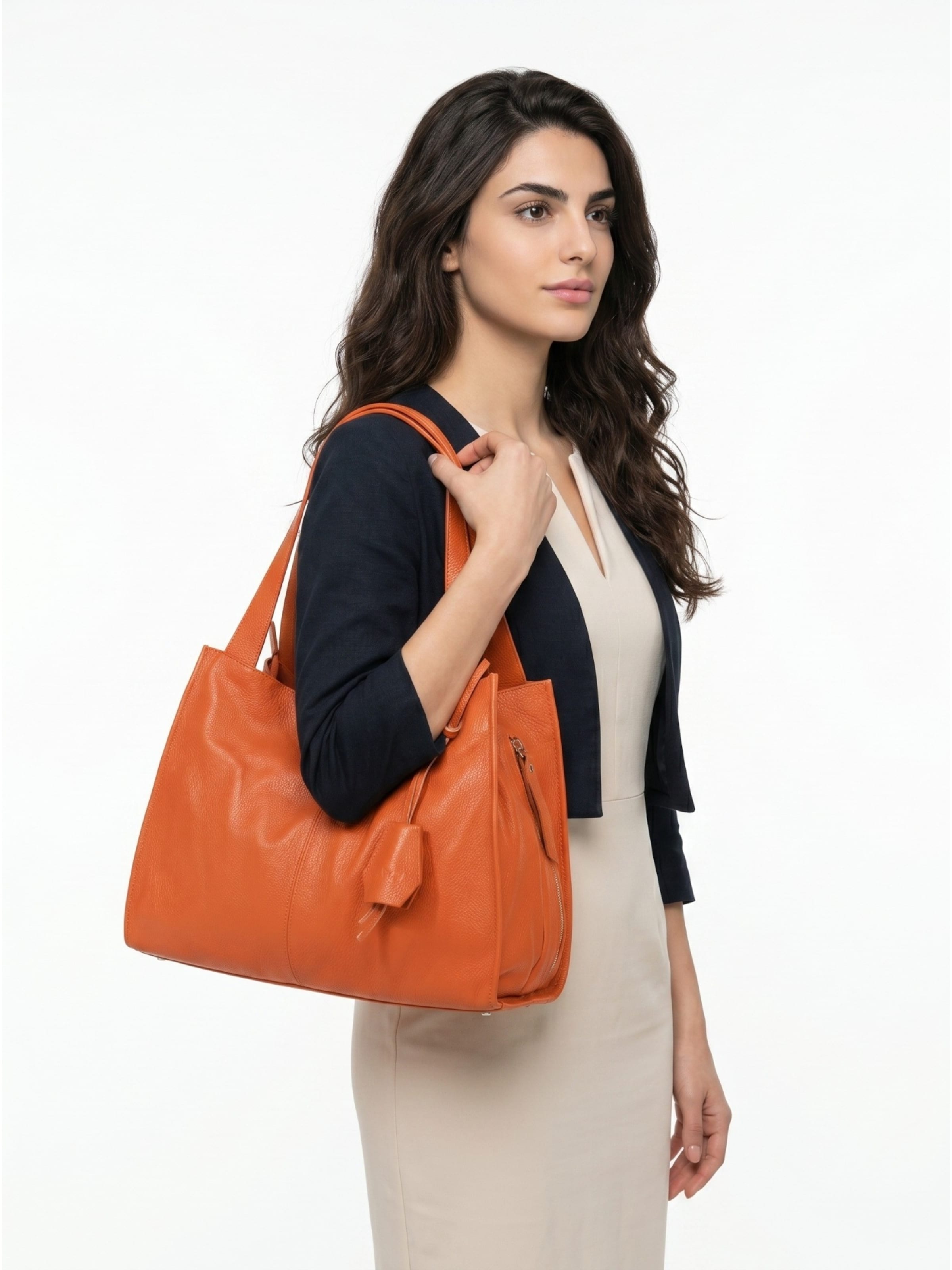 Cabas Cluty en orange : devant