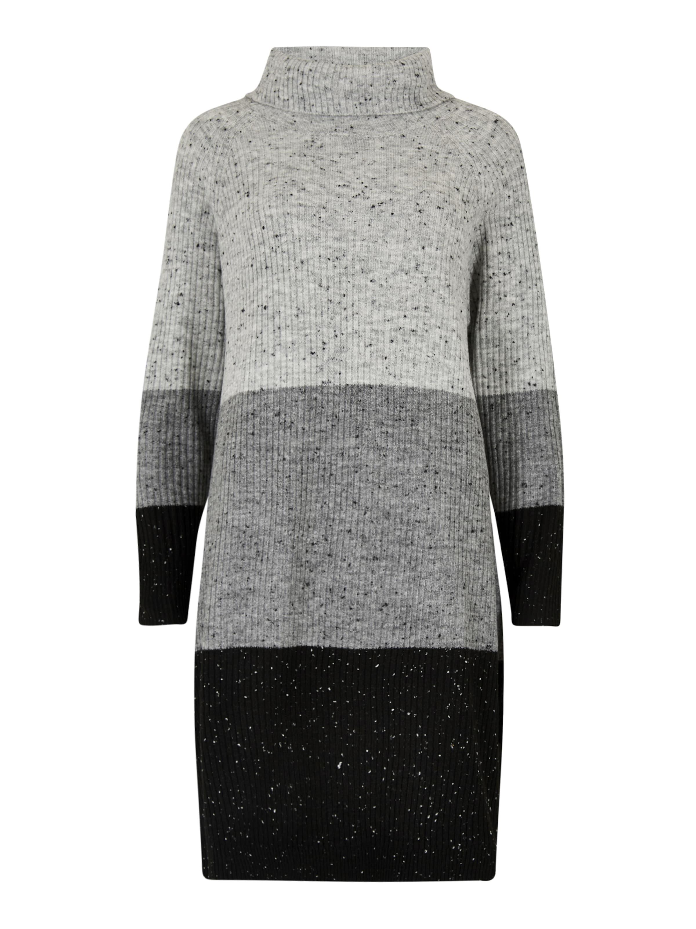 Apricot Strickkleid in Grau: Vorderseite