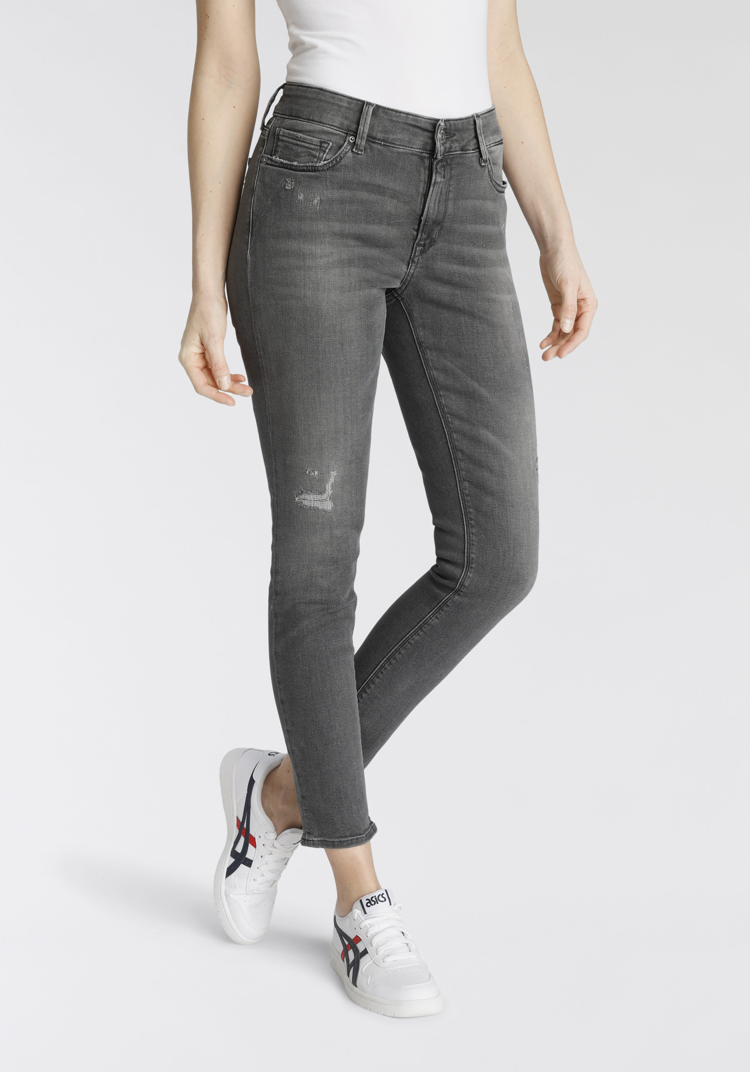 REPLAY Skinny Jeans in Grau: predná strana