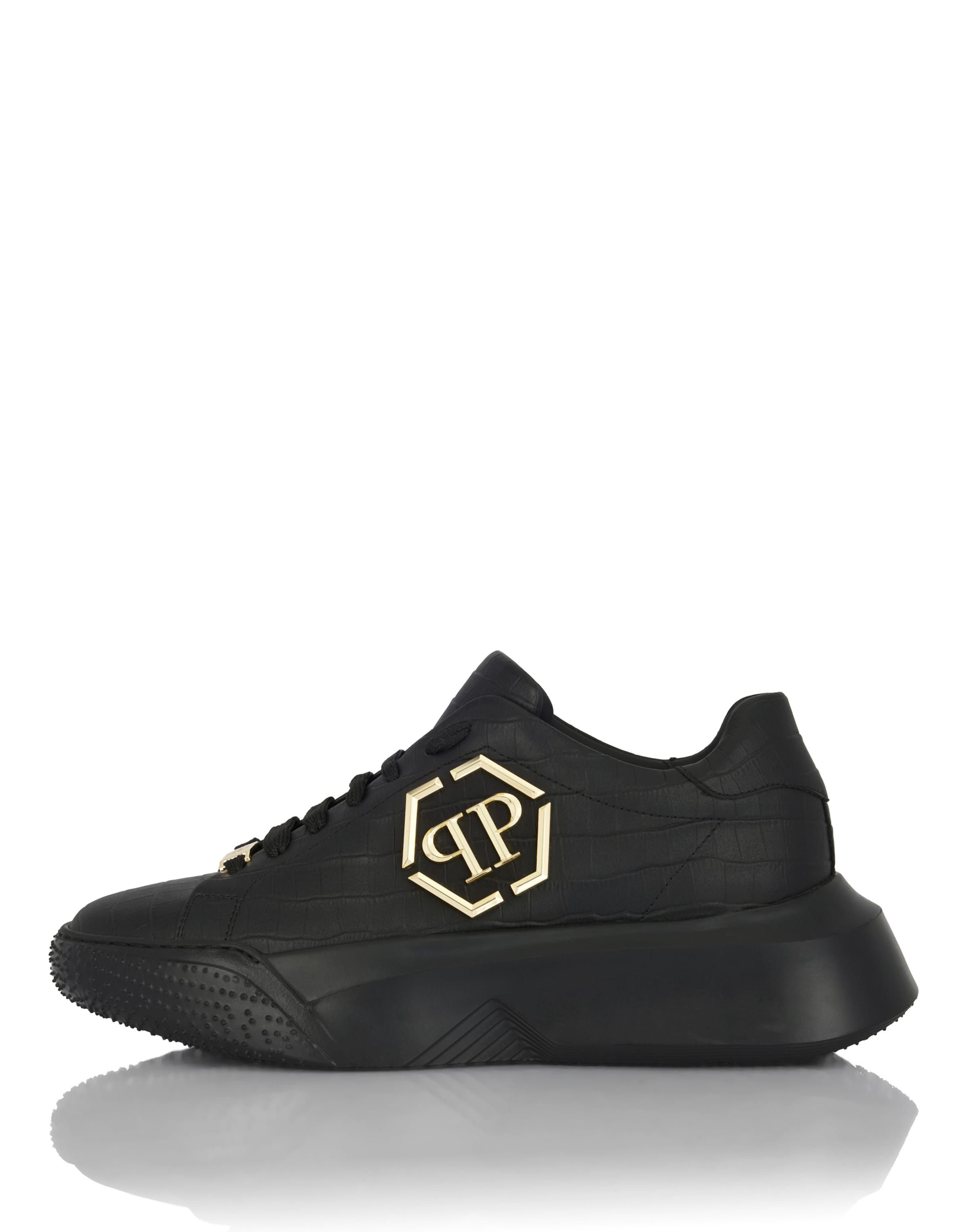 Philipp Plein Sneaker  'Godzilla' in Schwarz: Vorderseite