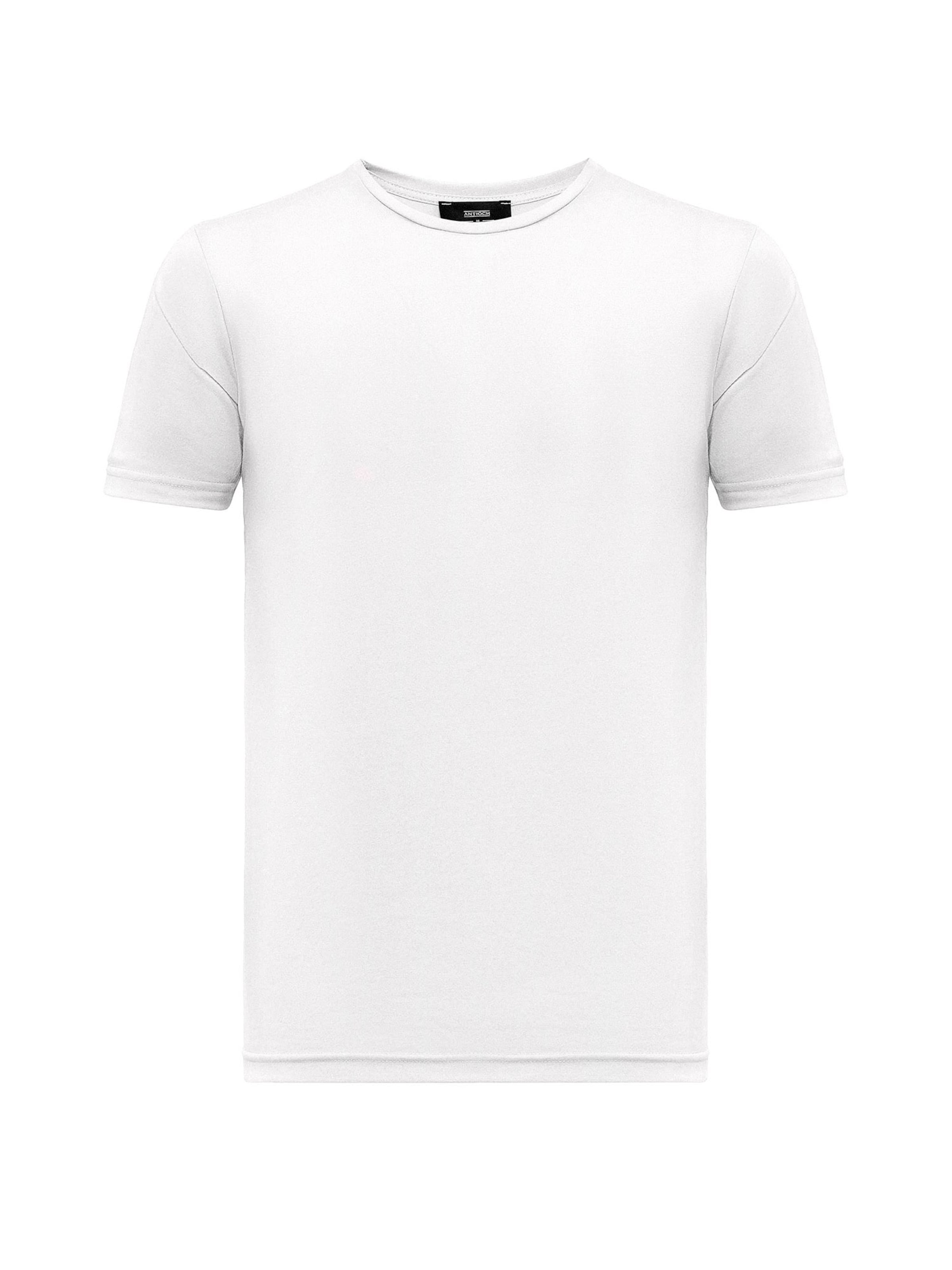 balts Antioch T-Krekls: no priekšpuses