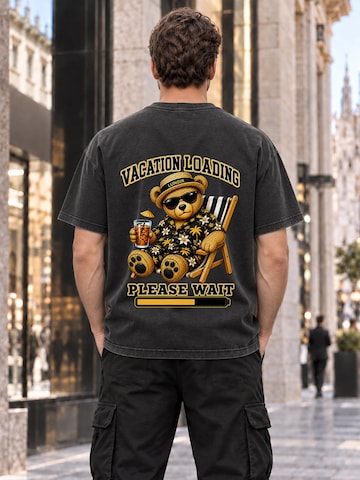 LUNØIR Studio Shirt 'Vacation Loading'‌ in Schwarz
