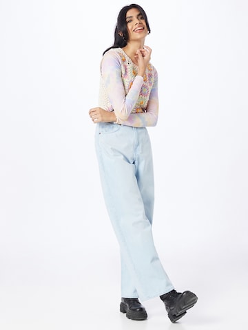 Monki Wide leg Jeans in Blauw