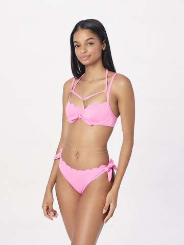 Hunkemöller Balkonetka Góra bikini 'Scallop' w kolorze różowy