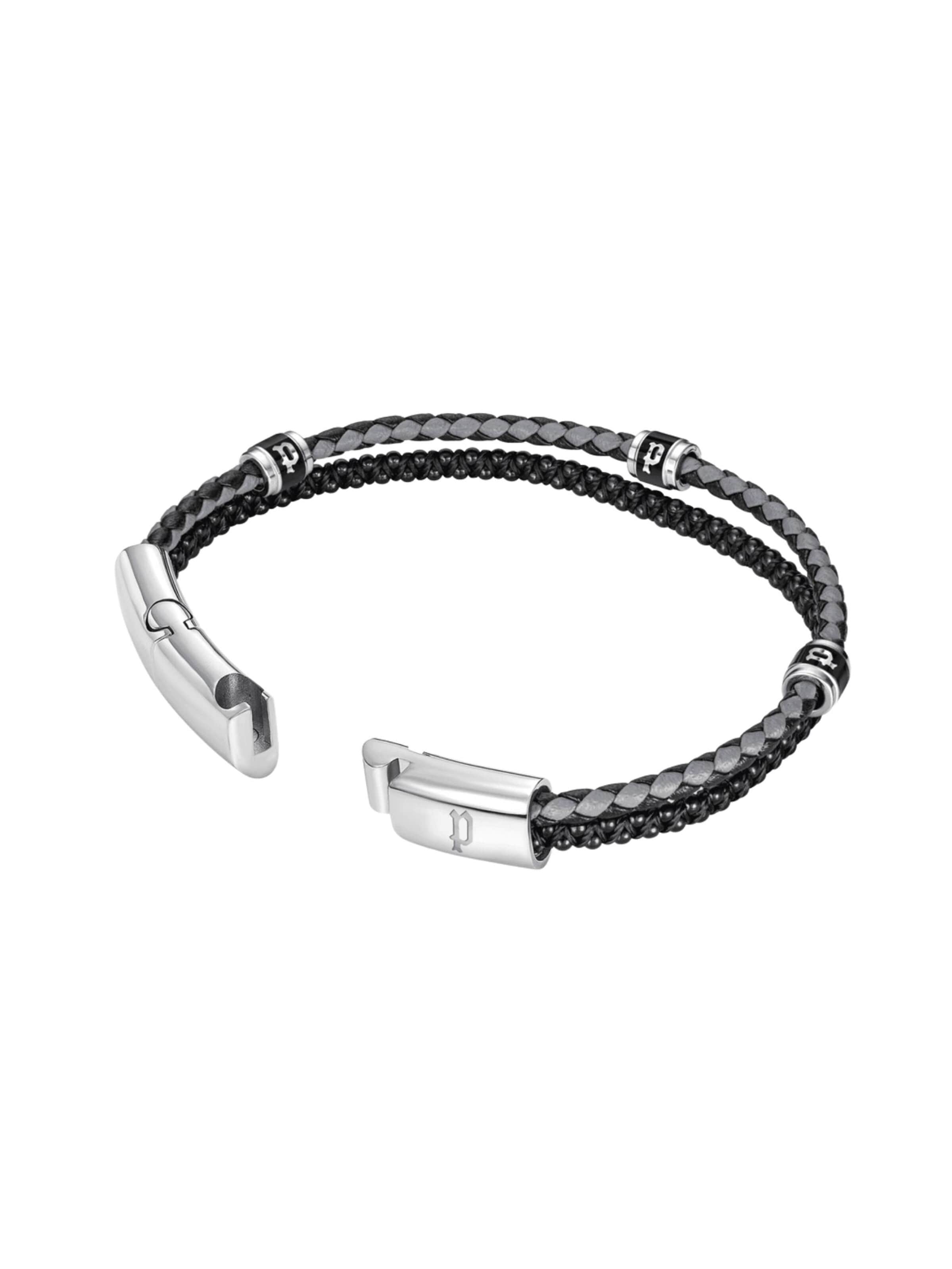 POLICE Armband 'Twinrow'‌‌‌‌ in Schwarz