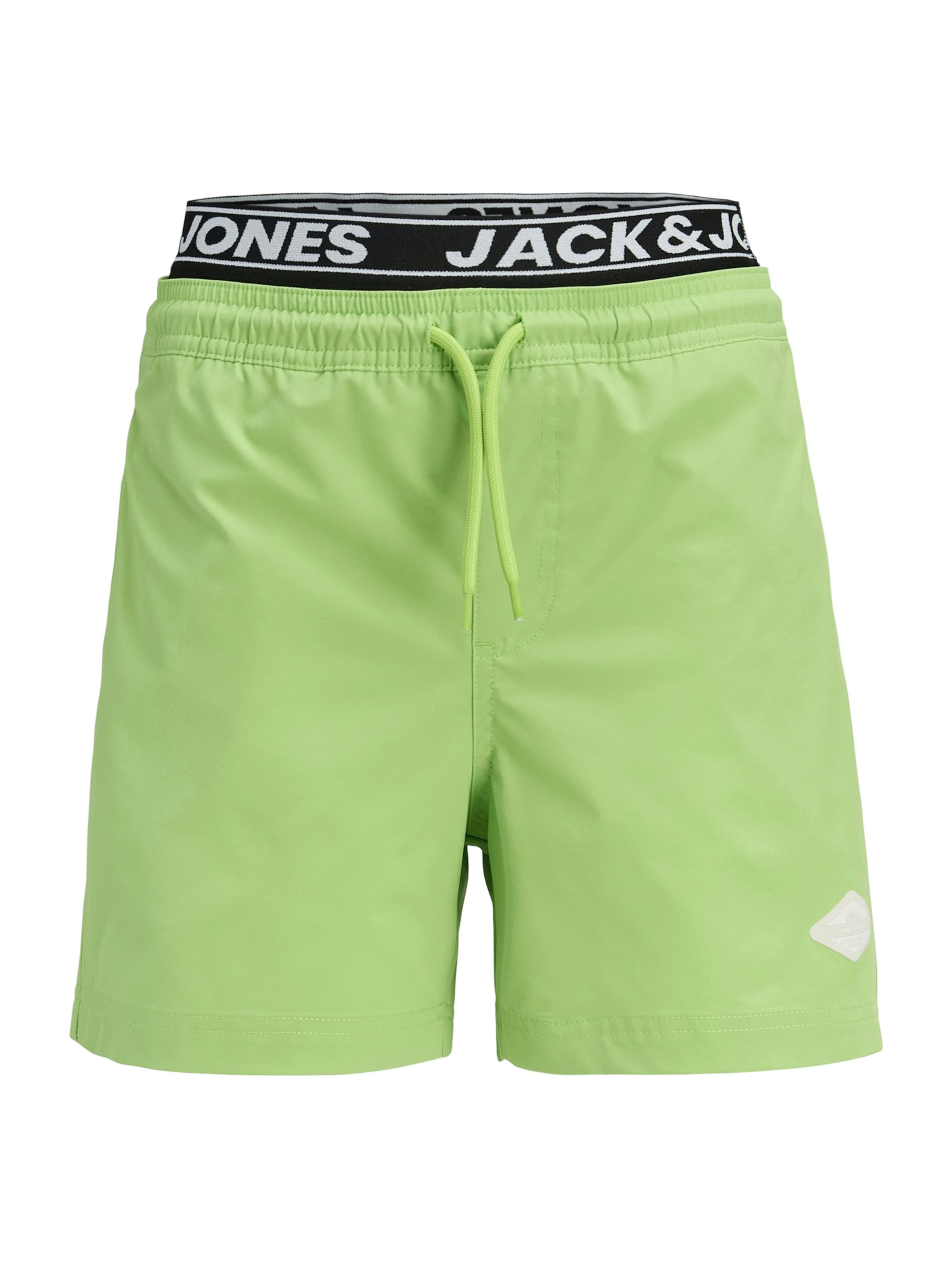 Șorturi de baie 'JPSTMAUI' de la Jack & Jones Junior pe verde: față