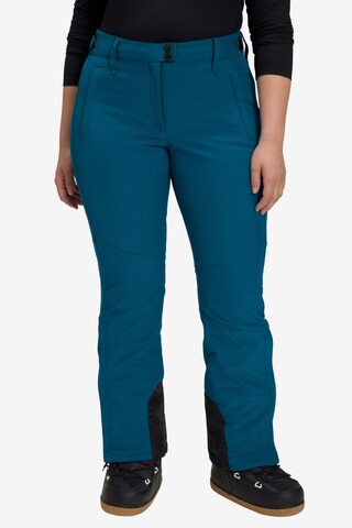 Ulla Popken Regular Functionele broek in Blauw: voorkant