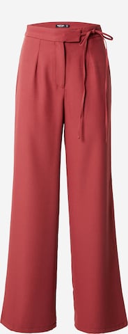 Nasty Gal - Pierna ancha Pantalón plisado en rojo: frente