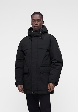 Parka di mezza stagione 'CITY READY' di Tommy Jeans in nero: frontale