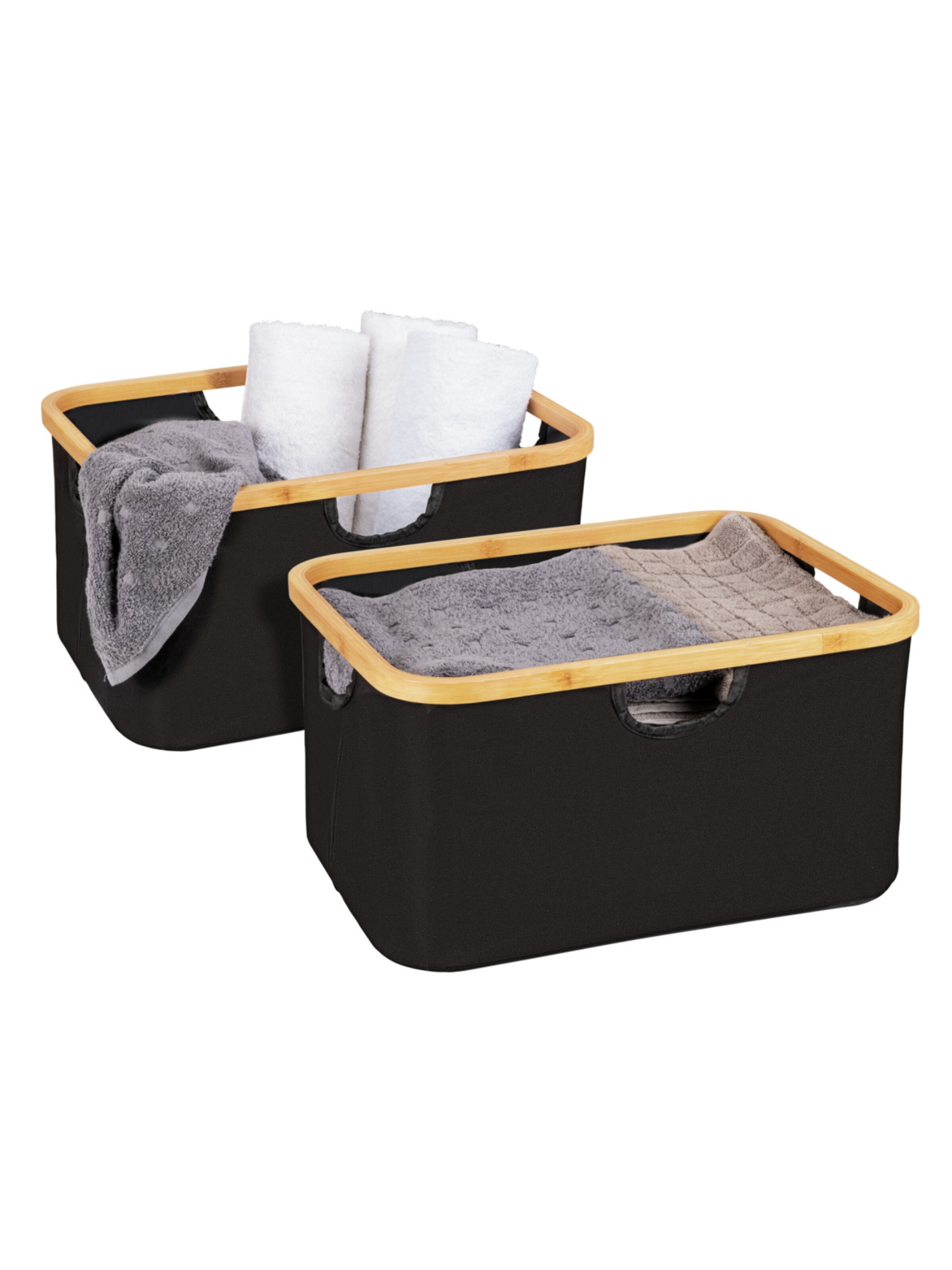 Wenko Laundry Basket 'Ecori' in Black
