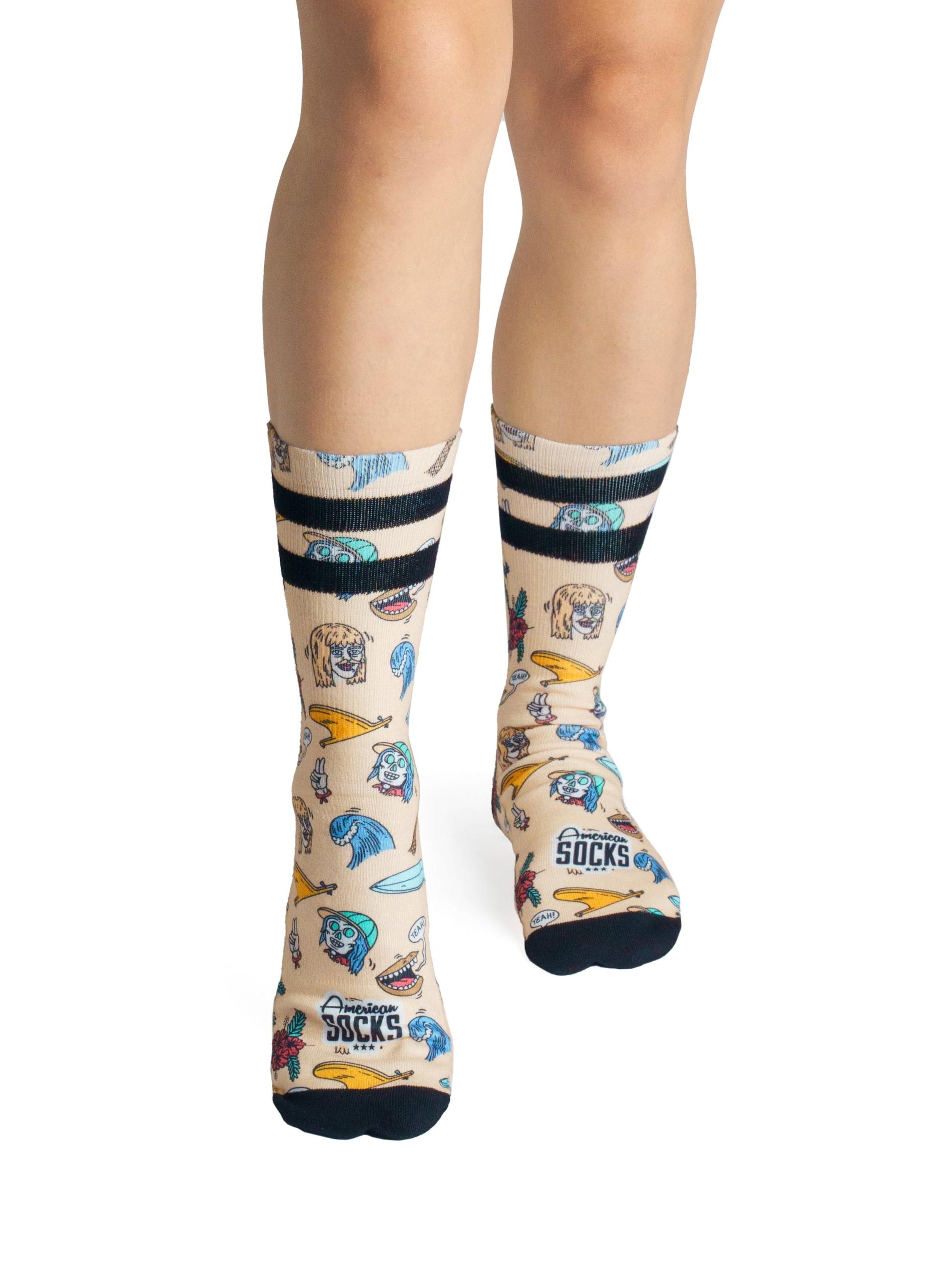 American Socks Socken 'Stinky Surfer - Mid High'‌‌‌‌ in Mischfarben