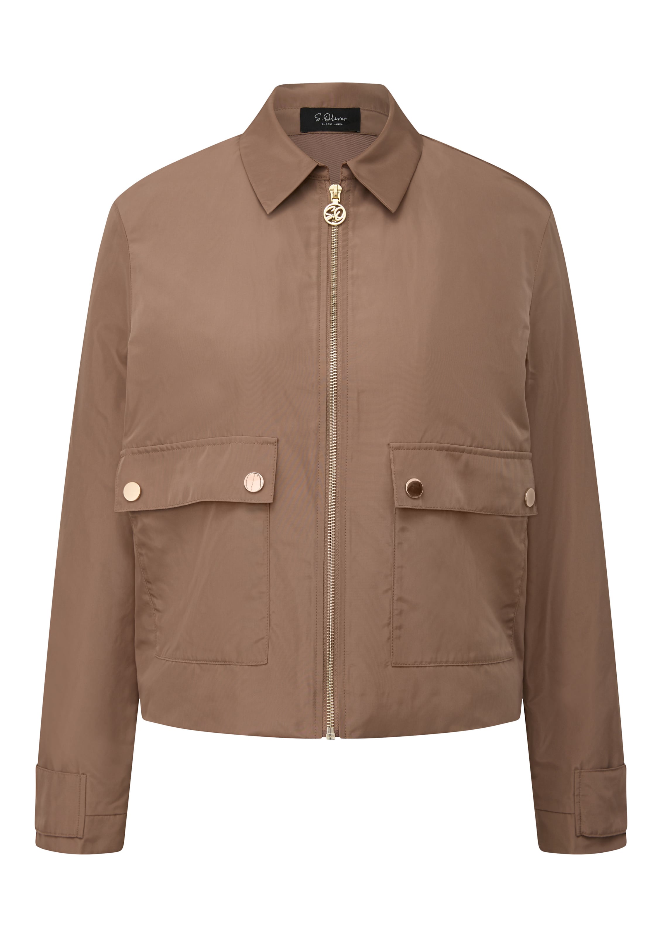 s.Oliver BLACK LABEL Tussenjas in Bruin: voorkant