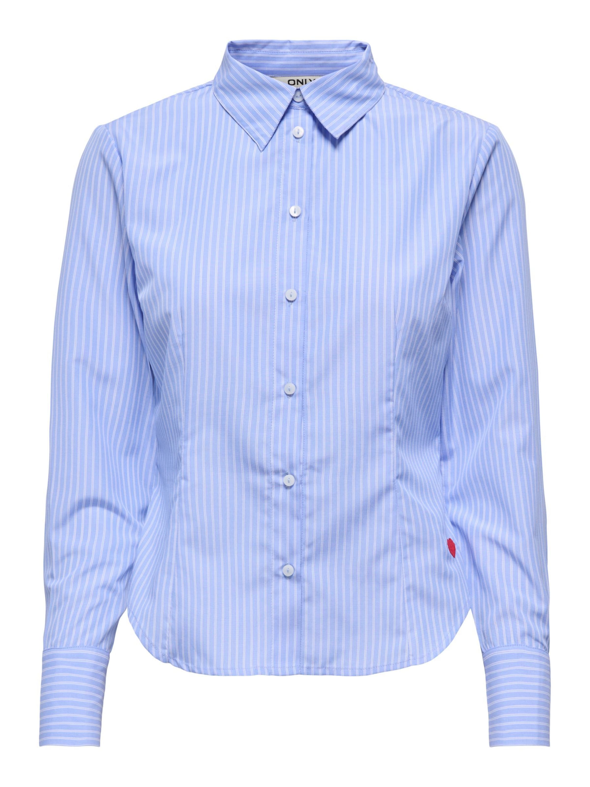 ONLY Bluse 'ONLKaliata' in M in himmelblau / weiß, Produktansicht