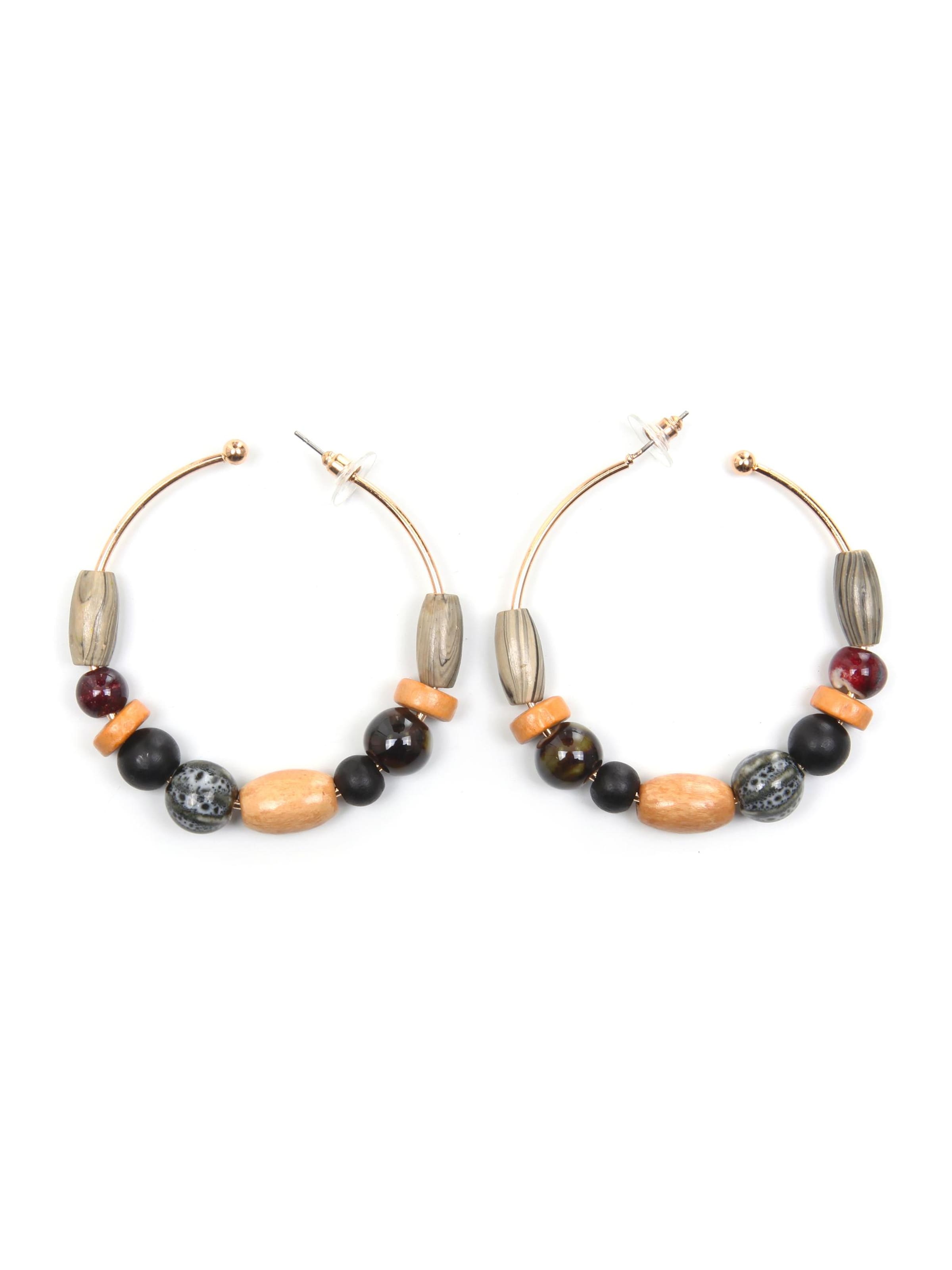 COLLEZIONE ALESSANDRO Earrings 'Zahra' in Brown: front